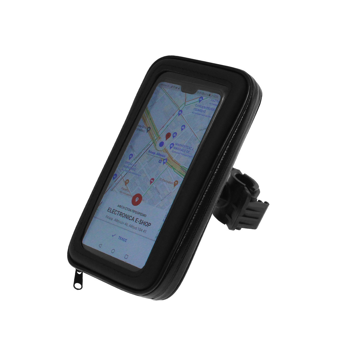 Βάση Κινητού Μοτοσυκλέτας με Θήκη για το Τιμόνι Βάση Κινητού Μοτοσυκλέτας με Θήκη για το Τιμόνι