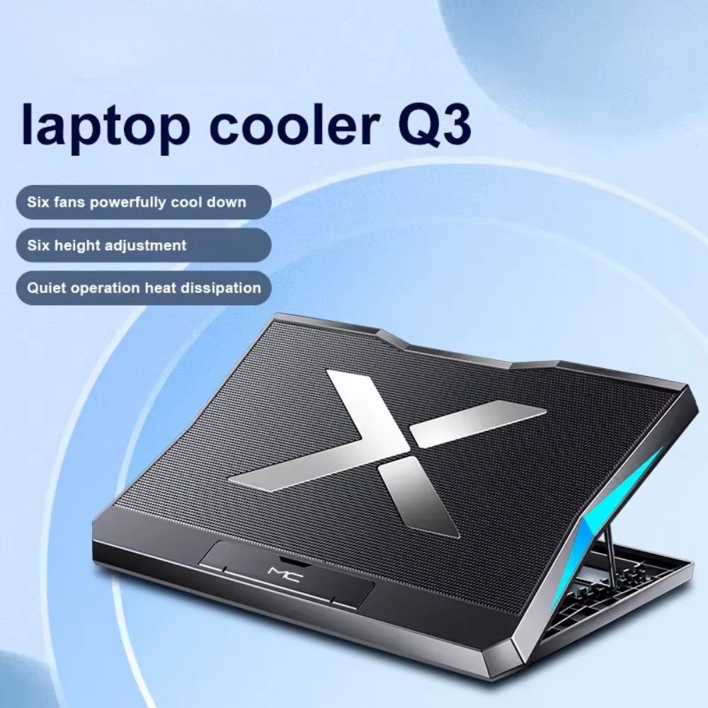 Βάση Laptop Cooling Pad με 6 Ανεμιστήρες Ψύξης έως 18 Βάση Laptop Cooling Pad με 6 Ανεμιστήρες Ψύξης έως 18