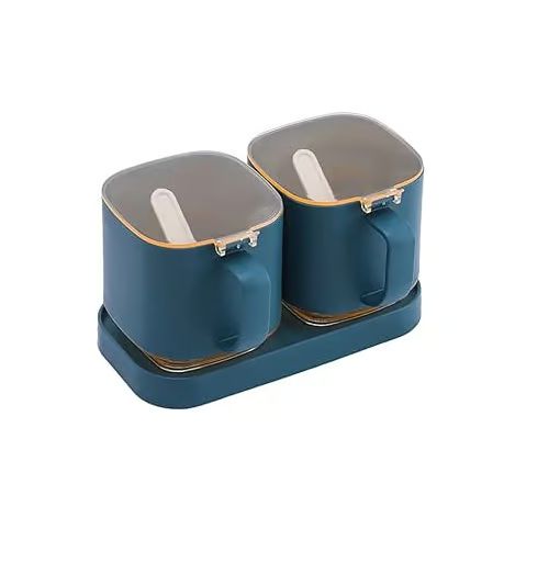Βάση Οργάνωσης & Αποθήκευσης με 2 Δοχεία Μπαχαρικών και Ενσωματωμένο Κουταλάκι8.5x8x24cm - Μπλε Βάση Οργάνωσης & Αποθήκευσης με 2 Δοχεία Μπαχαρικών και Ενσωματωμένο Κουταλάκι8.5x8x24cm - Μπλε