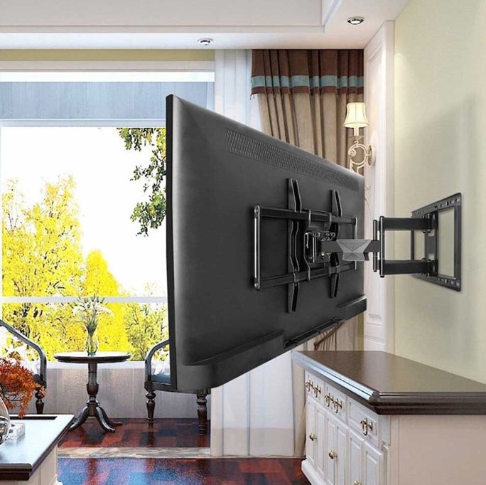 Βάση Τηλεόρασης για Τοίχο με Βραχίωνα - Έως 80'' και 40Kg - Μαύρη Βάση Τηλεόρασης για Τοίχο με Βραχίωνα - Έως 80'' και 40Kg - Μαύρη