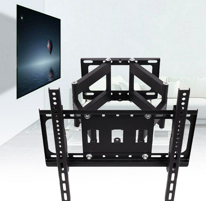 Βάση Τηλεόρασης για Τοίχο με Βραχίωνα - Έως 80'' και 40Kg - Μαύρη Βάση Τηλεόρασης για Τοίχο με Βραχίωνα - Έως 80'' και 40Kg - Μαύρη