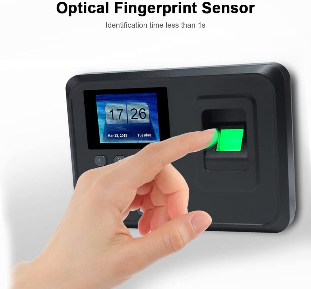 Βιομετρική Συσκευή Ρολόι Παρουσίας με Δακτυλικό Αποτύπωμα & Κωδικό Andowl Βιομετρική Συσκευή Ρολόι Παρουσίας με Δακτυλικό Αποτύπωμα & Κωδικό Andowl