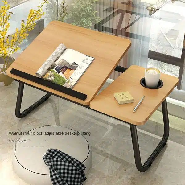 Βοηθητικό Τραπεζάκι για Ανύψωση Laptop 55x32x25cm με Ποτηροθήκη Μπεζ-Μαύρο Βοηθητικό Τραπεζάκι για Ανύψωση Laptop 55x32x25cm με Ποτηροθήκη Μπεζ-Μαύρο