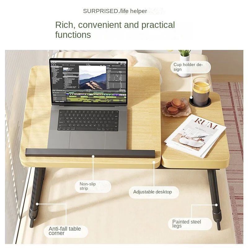 Βοηθητικό Τραπεζάκι για Ανύψωση Laptop 55x32x25cm με Ποτηροθήκη Μπεζ-Μαύρο Βοηθητικό Τραπεζάκι για Ανύψωση Laptop 55x32x25cm με Ποτηροθήκη Μπεζ-Μαύρο