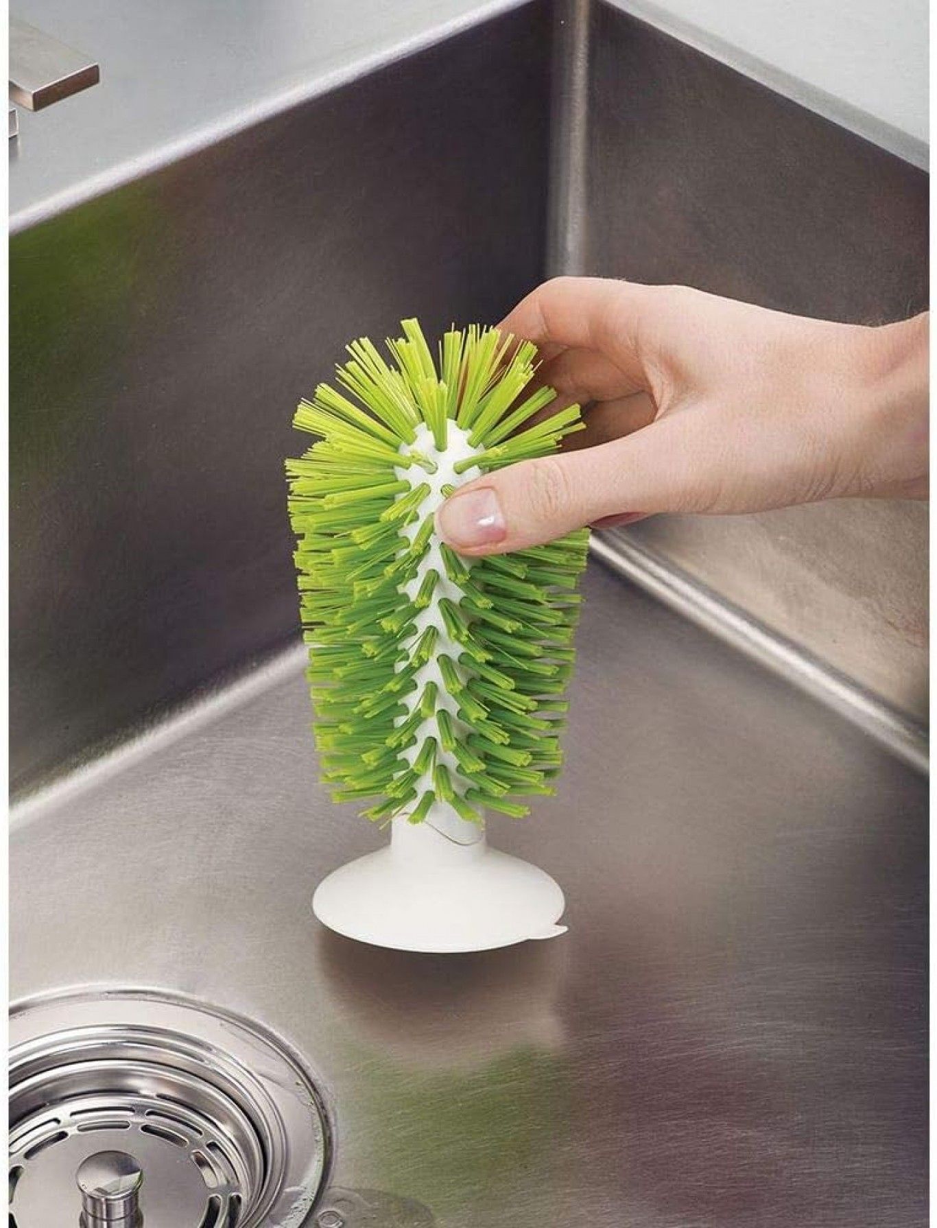 Βούρτσα Καθαρισμού Ποτηριών με Βεντούζα για τον Νεροχύτη - Πράσινο Βούρτσα Καθαρισμού Ποτηριών με Βεντούζα για τον Νεροχύτη - Πράσινο