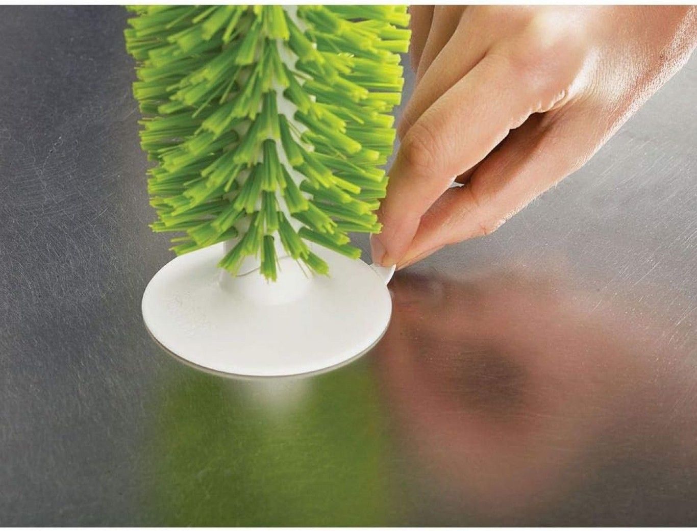 Βούρτσα Καθαρισμού Ποτηριών με Βεντούζα για τον Νεροχύτη - Πράσινο Βούρτσα Καθαρισμού Ποτηριών με Βεντούζα για τον Νεροχύτη - Πράσινο