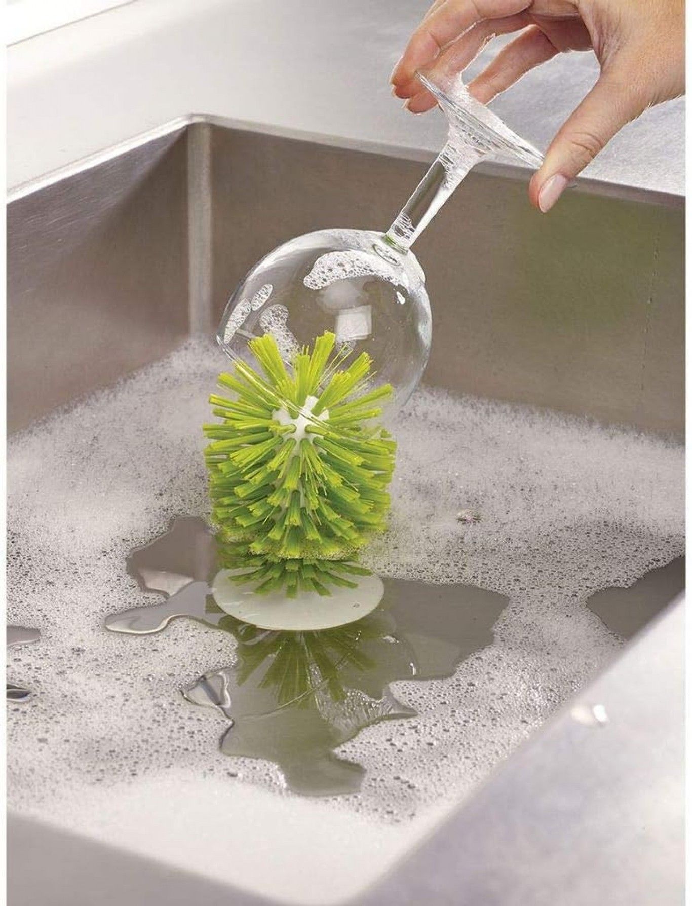 Βούρτσα Καθαρισμού Ποτηριών με Βεντούζα για τον Νεροχύτη - Πράσινο Βούρτσα Καθαρισμού Ποτηριών με Βεντούζα για τον Νεροχύτη - Πράσινο