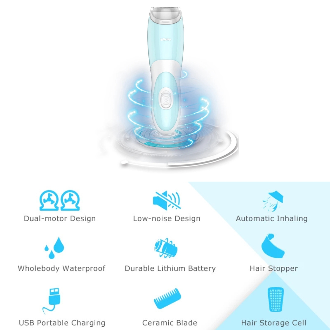 Βρεφική Ασύρματη Επαναφορτιζόμενη USB Κουρευτική Μηχανή με Αθόρυβη Λειτουργία για Μωρά & Ευαίσθητες Επιδερμίδες Βρεφική Ασύρματη Επαναφορτιζόμενη USB Κουρευτική Μηχανή με Αθόρυβη Λειτουργία για Μωρά & Ευαίσθητες Επιδερμίδες