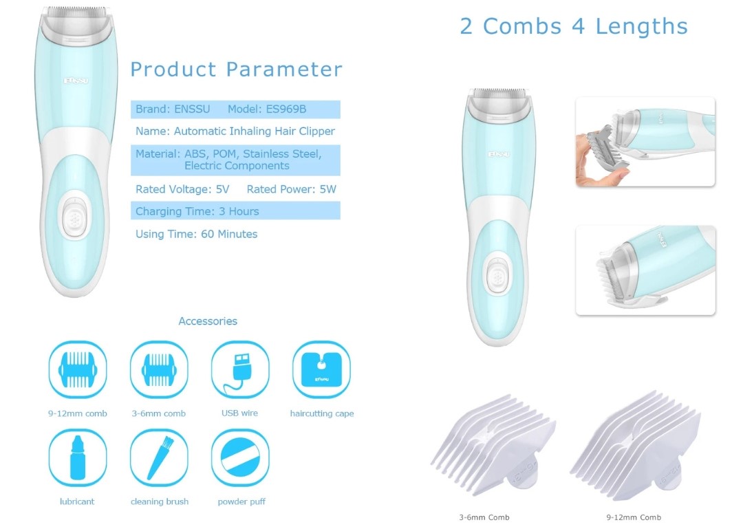 Βρεφική Ασύρματη Επαναφορτιζόμενη USB Κουρευτική Μηχανή με Αθόρυβη Λειτουργία για Μωρά & Ευαίσθητες Επιδερμίδες Βρεφική Ασύρματη Επαναφορτιζόμενη USB Κουρευτική Μηχανή με Αθόρυβη Λειτουργία για Μωρά & Ευαίσθητες Επιδερμίδες