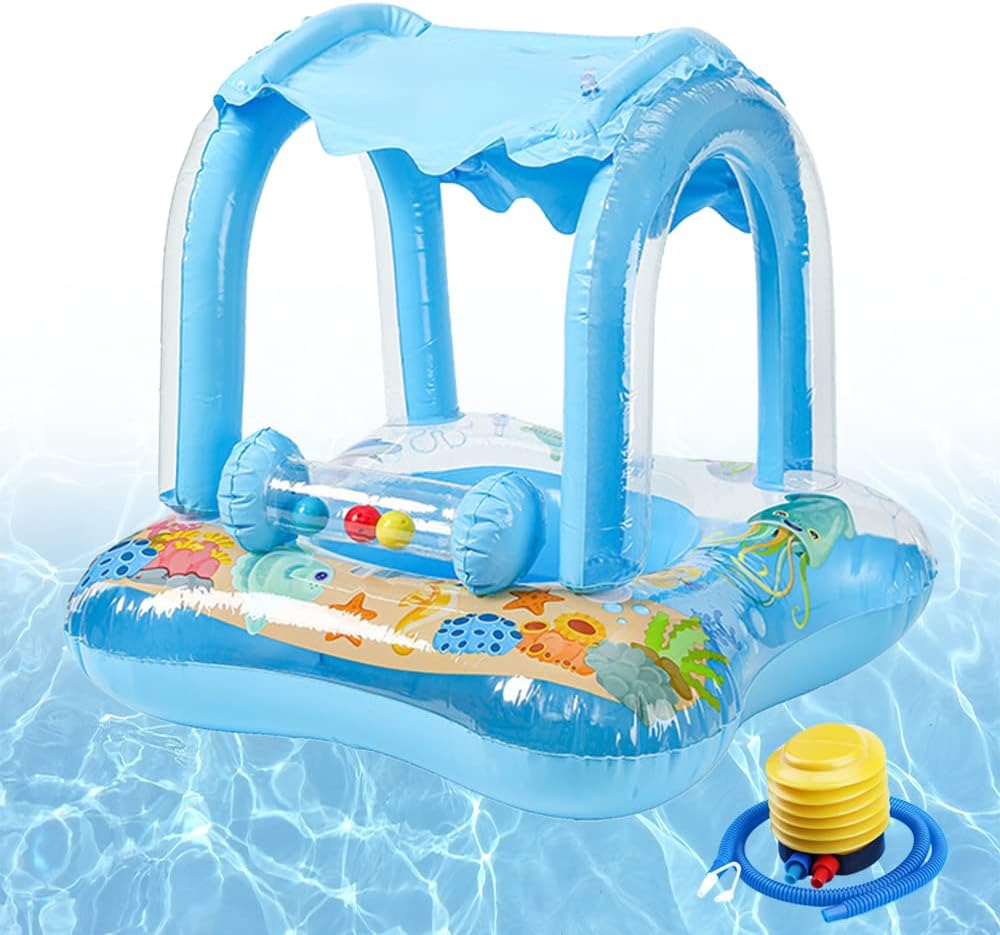 Βρεφικό - Παιδικό Φουσκωτό Σωσίβιο Κάθισμα με Σκίαστρο - Baby Swimming Ring Βρεφικό - Παιδικό Φουσκωτό Σωσίβιο Κάθισμα με Σκίαστρο - Baby Swimming Ring