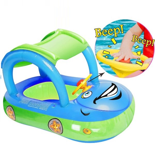 Βρεφικό - Παιδικό Φουσκωτό Σωσίβιο Smile Car με Τιμόνι, Λαβές & Σκίαστρο - Inflatable Swim Boat with Shade Βρεφικό - Παιδικό Φουσκωτό Σωσίβιο Smile Car με Τιμόνι, Λαβές & Σκίαστρο - Inflatable Swim Boat with Shade