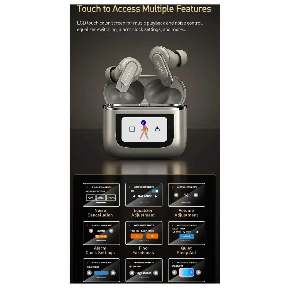 WEKOME TWS Ακουστικά Beluga S9 με Θήκη Φόρτισης, Χρυσό WEKOME TWS Ακουστικά Beluga S9 με Θήκη Φόρτισης, Χρυσό