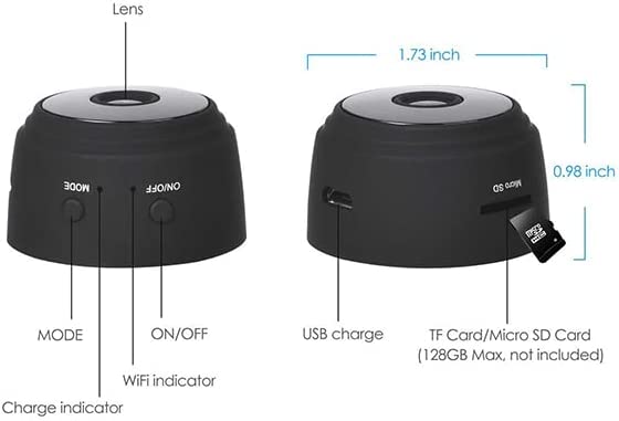 WiFi Mini Ασύρματη Κρυφή Κάμερα Παρακολούθησης Andowl WiFi Mini Ασύρματη Κρυφή Κάμερα Παρακολούθησης Andowl