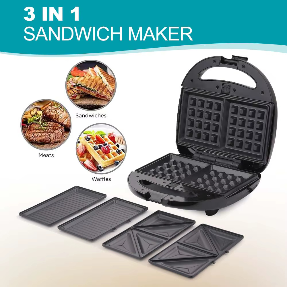 Winning Star 3 σε 1 Τοστιέρα 800W με Αντικολλητικές Πλάκες Winning Star 3 σε 1 Τοστιέρα 800W με Αντικολλητικές Πλάκες