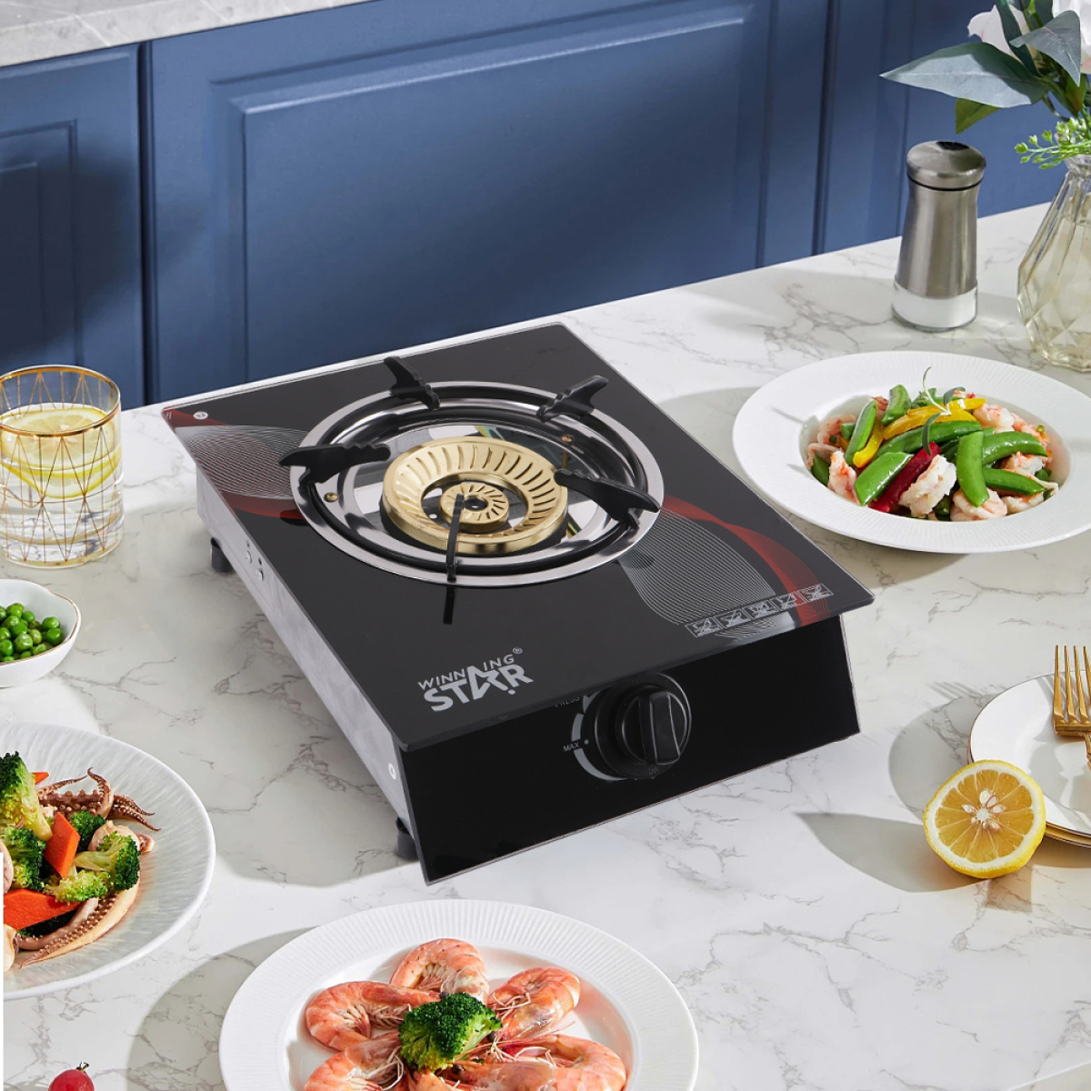 WinningStar Μονή Επιτραπέζια Εστία Αερίου με Αυτόματη Ανάφλεξη και Προστασία Υπερθέρμανσης WinningStar Μονή Επιτραπέζια Εστία Αερίου με Αυτόματη Ανάφλεξη και Προστασία Υπερθέρμανσης