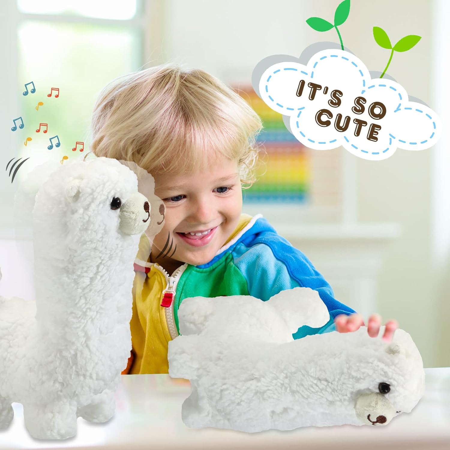 Χαριτωμένο Λούτρινο Παιχνίδι Αλπάκα με Μουσική & Κίνηση για Ηλικίες 1-3 Ετών - Λευκό Χαριτωμένο Λούτρινο Παιχνίδι Αλπάκα με Μουσική & Κίνηση για Ηλικίες 1-3 Ετών - Λευκό