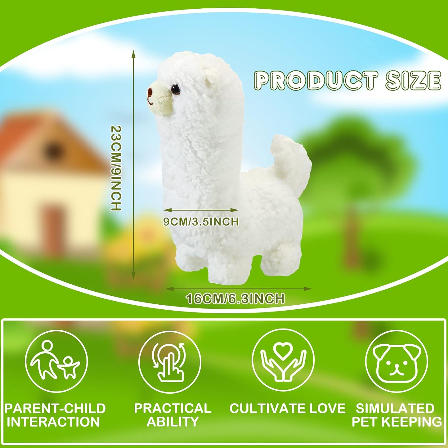 Χαριτωμένο Λούτρινο Παιχνίδι Αλπάκα με Μουσική & Κίνηση για Ηλικίες 1-3 Ετών - Λευκό Χαριτωμένο Λούτρινο Παιχνίδι Αλπάκα με Μουσική & Κίνηση για Ηλικίες 1-3 Ετών - Λευκό