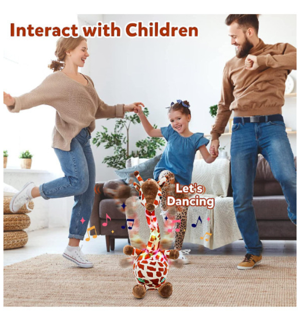 Χαριτωμένο Λούτρινο Παιχνίδι Καμηλοπάρδαλη με Μουσική & Κίνηση για Ηλικίες 1-6 Ετών Χαριτωμένο Λούτρινο Παιχνίδι Καμηλοπάρδαλη με Μουσική & Κίνηση για Ηλικίες 1-6 Ετών