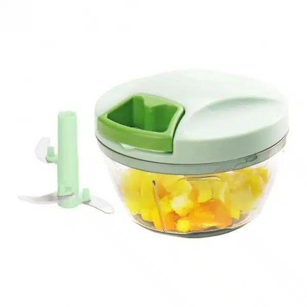 Χειροκίνητος Πολυκόπτης με Λεπίδες από Ανοξείδωτο Ατσάλι και Δοχείο 650ml της Hoomei Χειροκίνητος Πολυκόπτης με Λεπίδες από Ανοξείδωτο Ατσάλι και Δοχείο 650ml της Hoomei