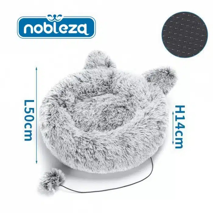 Χνουδωτή Μαξιλάρα – Φωλιά Γάτας 50x50x14cm Nobleza Γκρι Χνουδωτή Μαξιλάρα – Φωλιά Γάτας 50x50x14cm Nobleza Γκρι