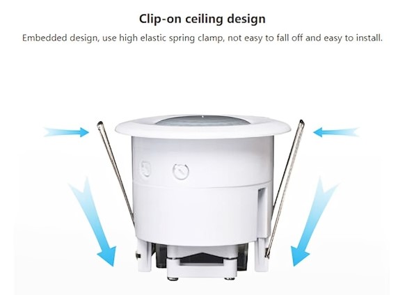 Χωνευτό Σποτ Τοίχου και Οροφής με Ενσωματωμένο LED, Ανίχνευση Κίνησης 360 Μοίρες και Χρονοδιακόπτη - AIGOSTAR Χωνευτό Σποτ Τοίχου και Οροφής με Ενσωματωμένο LED, Ανίχνευση Κίνησης 360 Μοίρες και Χρονοδιακόπτη - AIGOSTAR