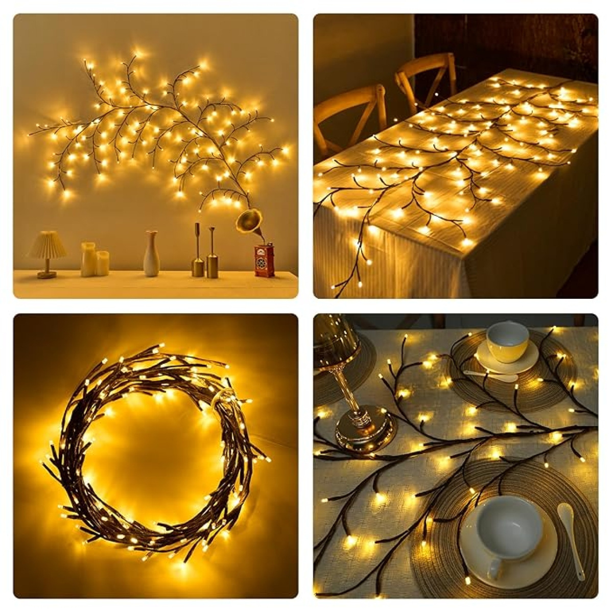 Χριστουγεννιάτικα Διακοσμητικά Κλαδιά Τοίχου με 72 LED Λευκού Θερμού Φωτισμού & Τηλεχειριστήριο Χριστουγεννιάτικα Διακοσμητικά Κλαδιά Τοίχου με 72 LED Λευκού Θερμού Φωτισμού & Τηλεχειριστήριο