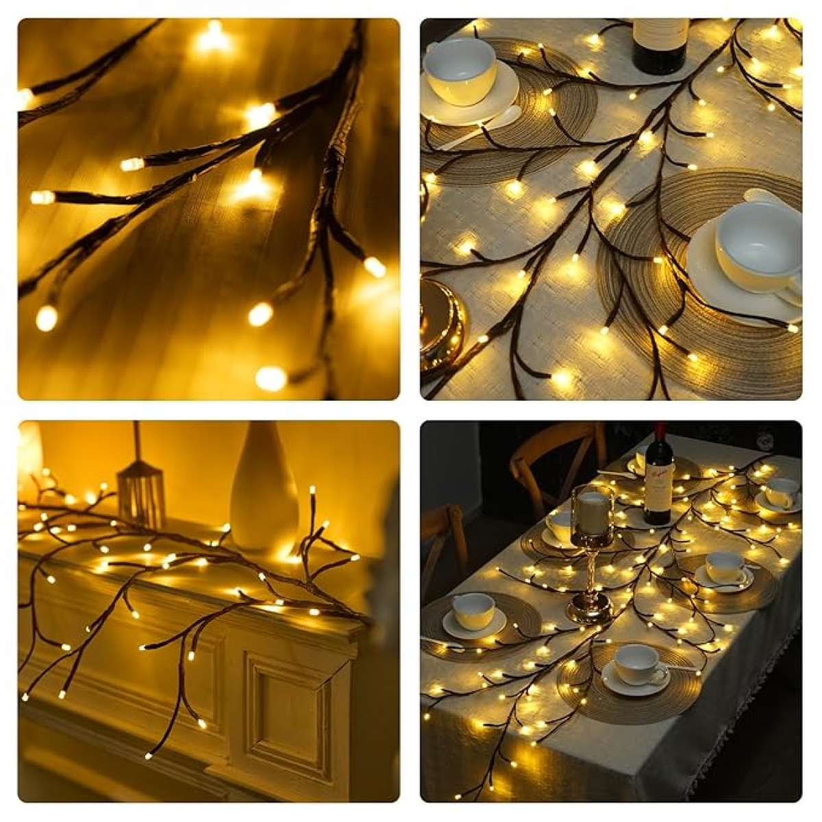 Χριστουγεννιάτικα Διακοσμητικά Κλαδιά Τοίχου με 72 LED Λευκού Θερμού Φωτισμού & Τηλεχειριστήριο Χριστουγεννιάτικα Διακοσμητικά Κλαδιά Τοίχου με 72 LED Λευκού Θερμού Φωτισμού & Τηλεχειριστήριο