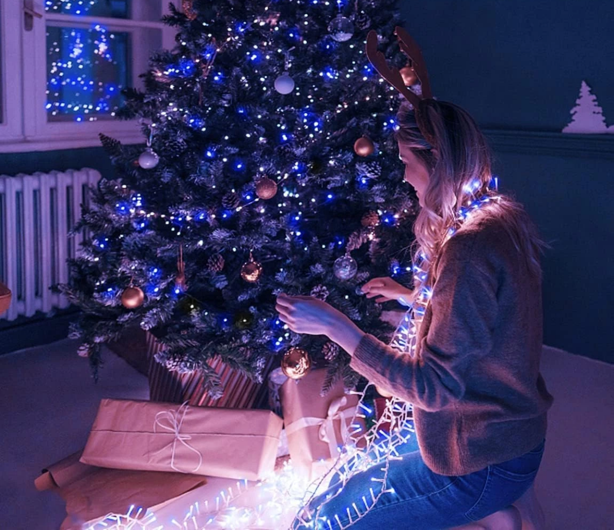 Χριστουγεννιάτικα Λαμπάκια 1000 LED 50m Λευκό/Μπλε -Φωτισμός για Εσωτερικό και Εξωτερικό Στολισμό Χριστουγεννιάτικα Λαμπάκια 1000 LED 50m Λευκό/Μπλε -Φωτισμός για Εσωτερικό και Εξωτερικό Στολισμό