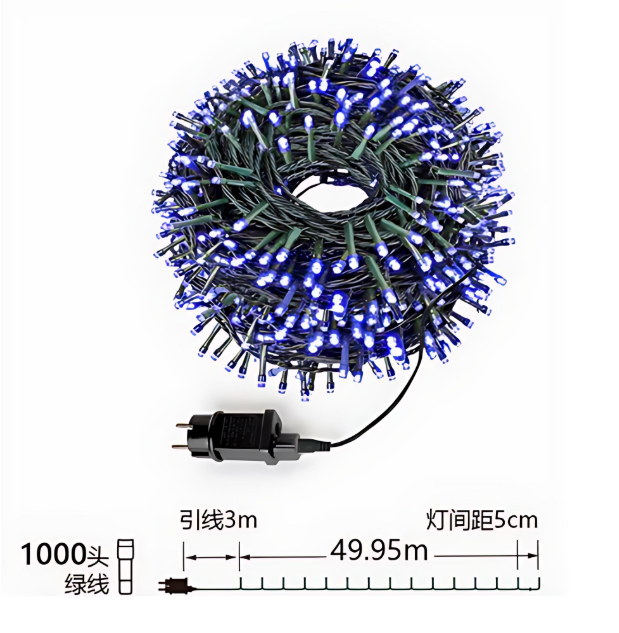 Χριστουγεννιάτικα Λαμπάκια 1000 LED 50m Λευκό/Μπλε -Φωτισμός για Εσωτερικό και Εξωτερικό Στολισμό Χριστουγεννιάτικα Λαμπάκια 1000 LED 50m Λευκό/Μπλε -Φωτισμός για Εσωτερικό και Εξωτερικό Στολισμό