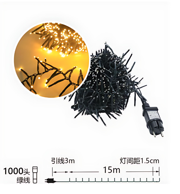 Χριστουγεννιάτικα Λαμπάκια 1000 LED Θερμού Φωτισμού 15m – Φωτάκια Εσωτερικού και Εξωτερικού Χώρου Χριστουγεννιάτικα Λαμπάκια 1000 LED Θερμού Φωτισμού 15m – Φωτάκια Εσωτερικού και Εξωτερικού Χώρου