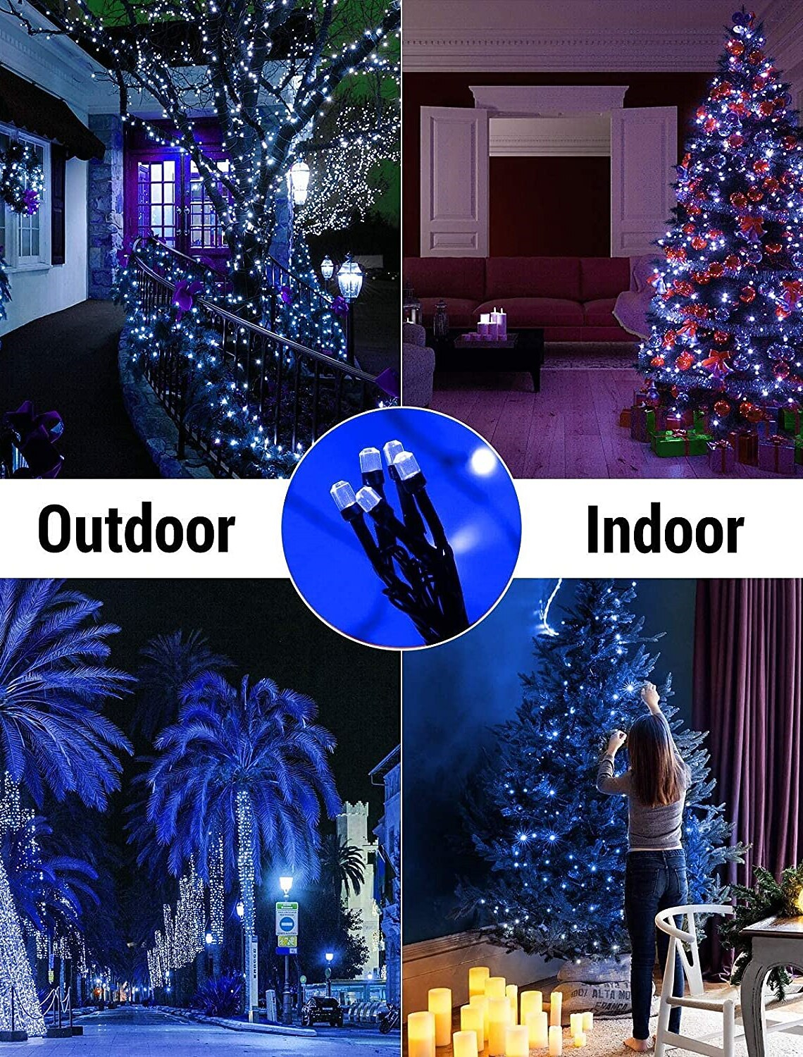 Χριστουγεννιάτικα Λαμπάκια 13.95m με 280 LED Μπλε Φωτισμού, IP44 Χριστουγεννιάτικα Λαμπάκια 13.95m με 280 LED Μπλε Φωτισμού, IP44