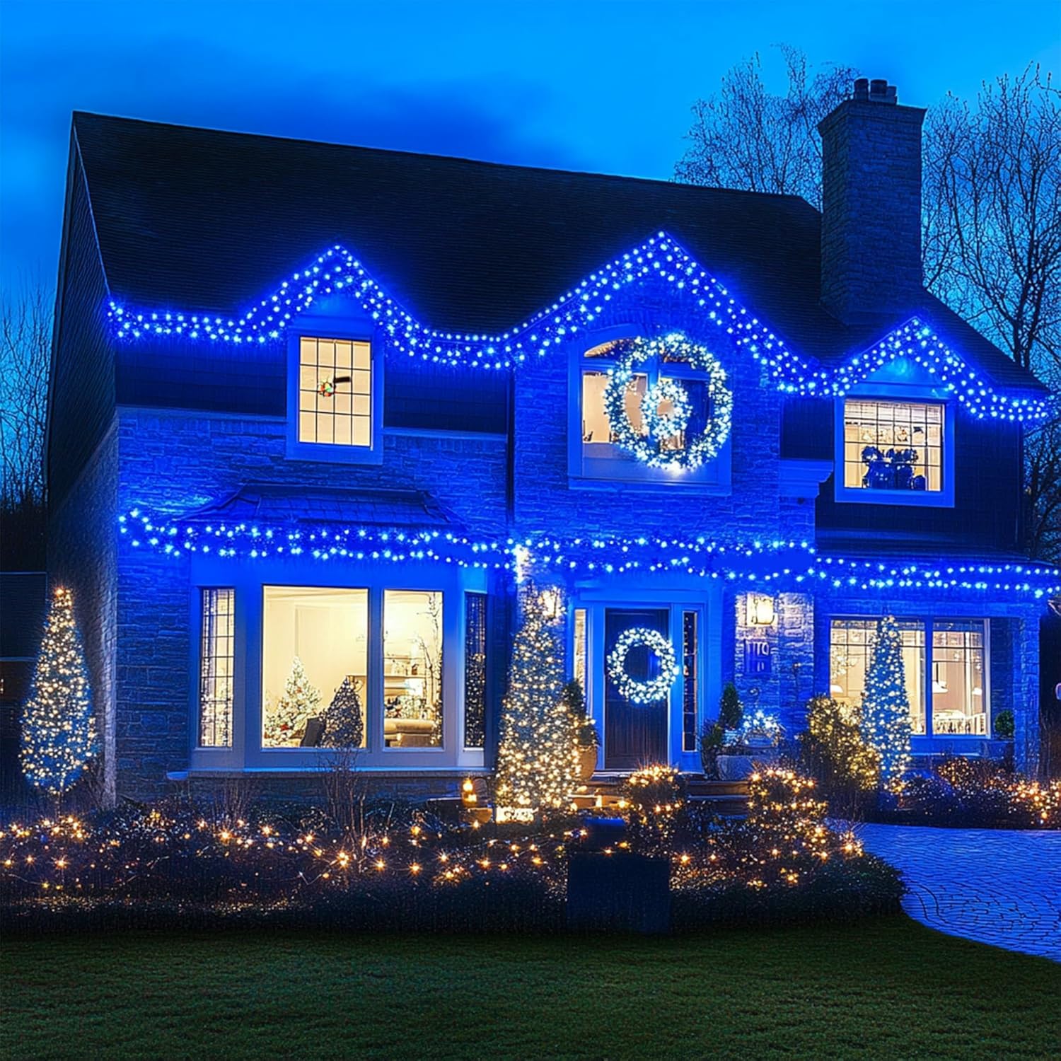 Χριστουγεννιάτικα Λαμπάκια 13.95m με 280 LED Μπλε Φωτισμού, IP44 Χριστουγεννιάτικα Λαμπάκια 13.95m με 280 LED Μπλε Φωτισμού, IP44