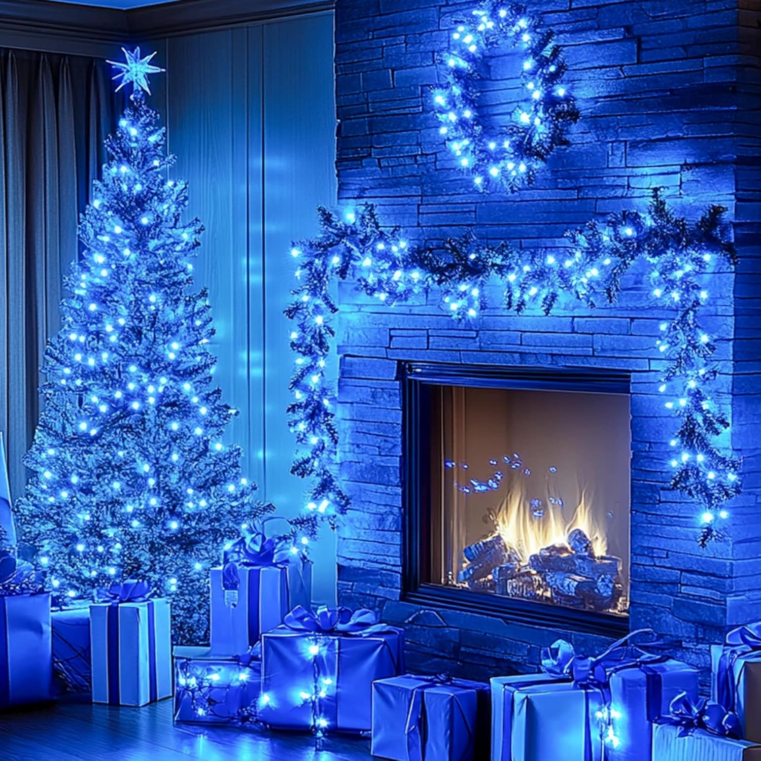 Χριστουγεννιάτικα Λαμπάκια 13.95m με 280 LED Μπλε Φωτισμού, IP44 Χριστουγεννιάτικα Λαμπάκια 13.95m με 280 LED Μπλε Φωτισμού, IP44
