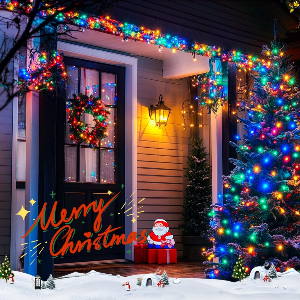 Χριστουγεννιάτικα Λαμπάκια 200LED 14.3m RGB Πολύχρωμου Φωτισμού με Πράσινο Καλώδιο Χριστουγεννιάτικα Λαμπάκια 200LED 14.3m RGB Πολύχρωμου Φωτισμού με Πράσινο Καλώδιο