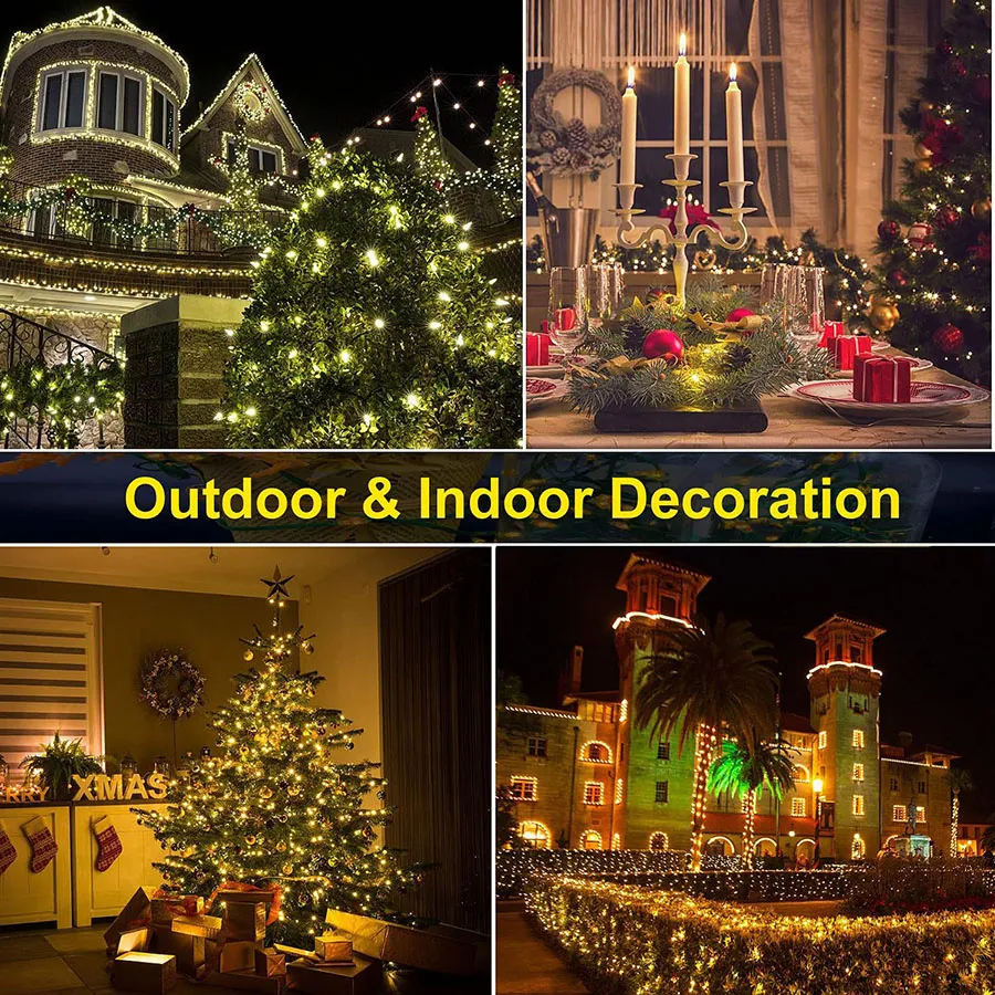 Χριστουγεννιάτικα Λαμπάκια 200LED 14.3m Θερμού Λευκού Φωτισμού με Πράσινο Καλώδιο Χριστουγεννιάτικα Λαμπάκια 200LED 14.3m Θερμού Λευκού Φωτισμού με Πράσινο Καλώδιο