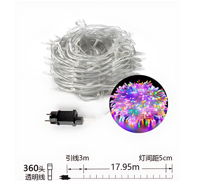 Χριστουγεννιάτικα Λαμπάκια 360 LED - 18m Πολύχρωμος Φωτισμός για Σπίτι και Κήπο Χριστουγεννιάτικα Λαμπάκια 360 LED - 18m Πολύχρωμος Φωτισμός για Σπίτι και Κήπο