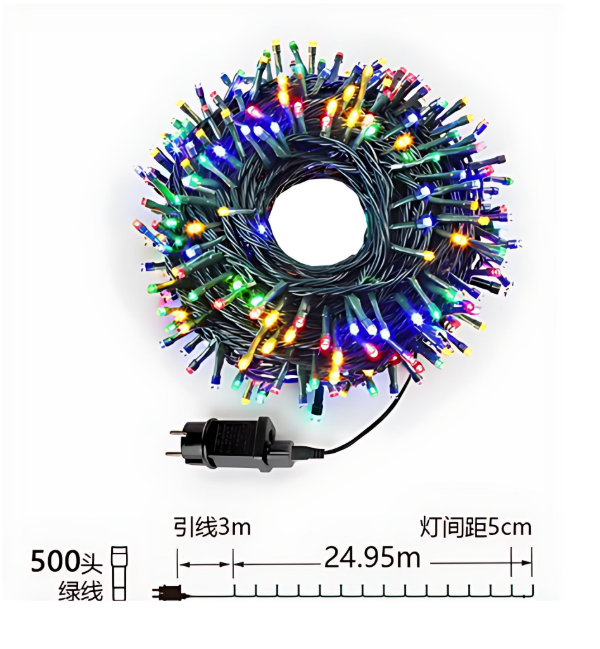 Χριστουγεννιάτικα Λαμπάκια 500 LED 25m Πολύχρωμα - Φωτισμός για Εσωτερικό και Εξωτερικό Στολισμό Χριστουγεννιάτικα Λαμπάκια 500 LED 25m Πολύχρωμα - Φωτισμός για Εσωτερικό και Εξωτερικό Στολισμό