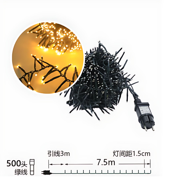 Χριστουγεννιάτικα Λαμπάκια 500 LED Θερμού Φωτισμού 7.5m – Φωτάκια Εσωτερικού και Εξωτερικού Χώρου Χριστουγεννιάτικα Λαμπάκια 500 LED Θερμού Φωτισμού 7.5m – Φωτάκια Εσωτερικού και Εξωτερικού Χώρου