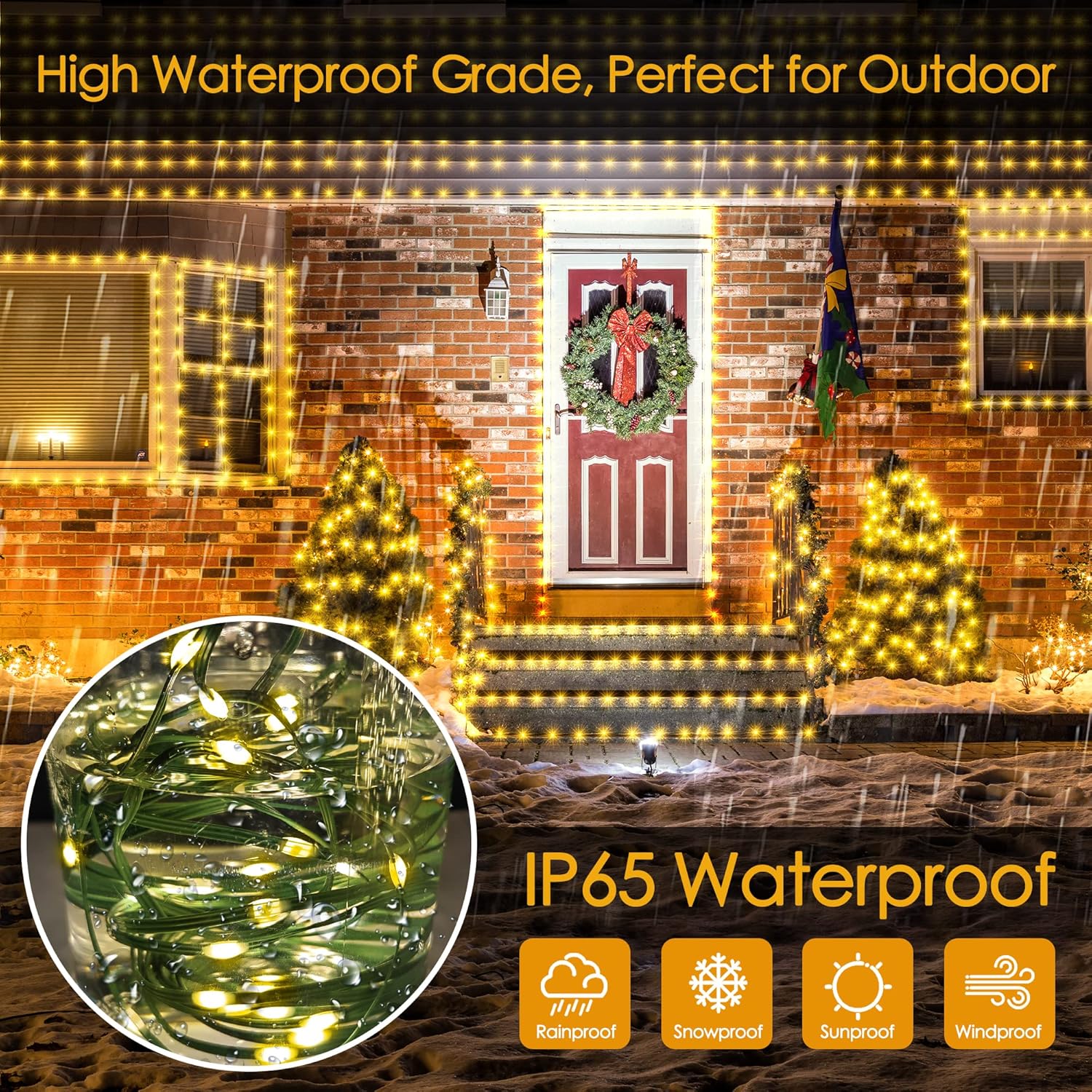 Χριστουγεννιάτικα Λαμπάκια 50m για Εσωτερικό και Εξωτερικό Χώρο - 500 LED Λευκού Θερμού Φωτισμού - Aigostar Χριστουγεννιάτικα Λαμπάκια 50m για Εσωτερικό και Εξωτερικό Χώρο - 500 LED Λευκού Θερμού Φωτισμού - Aigostar