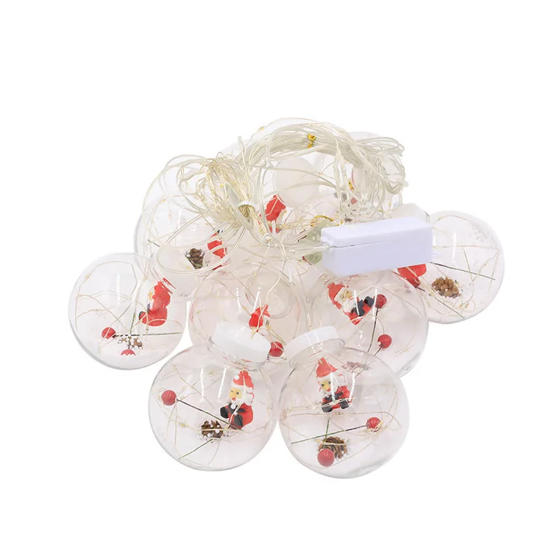 Χριστουγεννιάτικα Λαμπάκια Κουρτίνα-Γιρλάντα με 10 Μπάλες από Πολύχρωμα LED RGB, Άγιο Βασίλη και Χιόνι 3.6×0.8m Χριστουγεννιάτικα Λαμπάκια Κουρτίνα-Γιρλάντα με 10 Μπάλες από Πολύχρωμα LED RGB, Άγιο Βασίλη και Χιόνι 3.6×0.8m