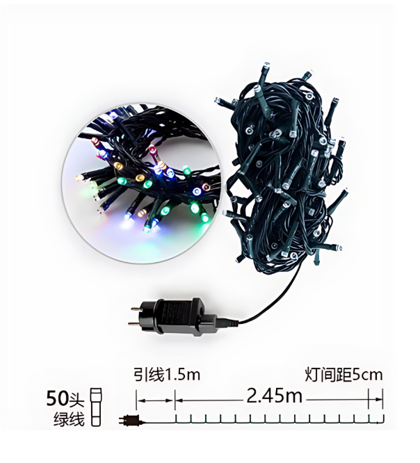 Χριστουγεννιάτικα Λαμπάκια LED 50 Φωτάκια – 3m Πολύχρωμου Φωτισμού για Δέντρο και Εξωτερικό Χώρο Χριστουγεννιάτικα Λαμπάκια LED 50 Φωτάκια – 3m Πολύχρωμου Φωτισμού για Δέντρο και Εξωτερικό Χώρο