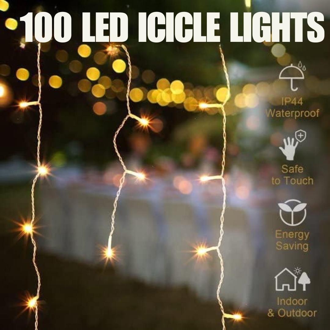 Χριστουγεννιάτικα Λαμπάκια Βροχή 100 LED 2,5m Θερμού Φωτισμού Χριστουγεννιάτικα Λαμπάκια Βροχή 100 LED 2,5m Θερμού Φωτισμού