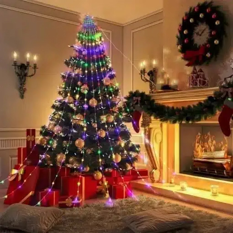 Χριστουγεννιάτικα Πολύχρωμα Φωτάκια Εξωτερικού Χώρου 3μ - Καταρράκτης σε Σχήμα Δέντρου Χριστουγεννιάτικα Πολύχρωμα Φωτάκια Εξωτερικού Χώρου 3μ - Καταρράκτης σε Σχήμα Δέντρου