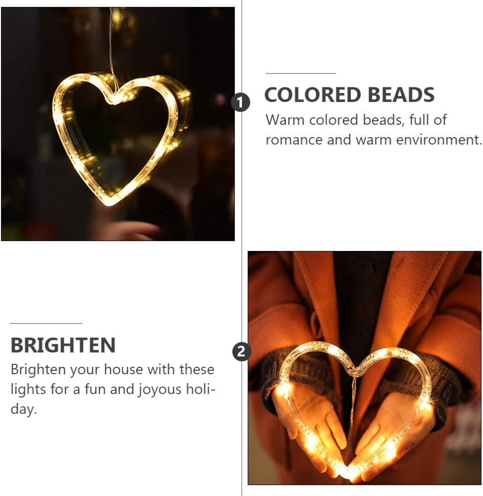 Χριστουγεννιάτικη Διακοσμητική Καρδιά Μπαταρίας με Βεντούζα και 10 LED σε Θερμό Φως 13x16.5x1εκ Χριστουγεννιάτικη Διακοσμητική Καρδιά Μπαταρίας με Βεντούζα και 10 LED σε Θερμό Φως 13x16.5x1εκ