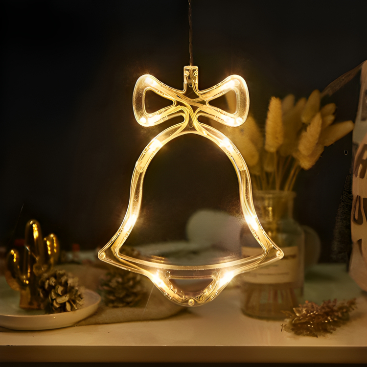 Χριστουγεννιάτικη Διακοσμητική Κρεμαστή Καμπανούλα 10 LED - Με Βεντούζα & Μπαταρία Χριστουγεννιάτικη Διακοσμητική Κρεμαστή Καμπανούλα 10 LED - Με Βεντούζα & Μπαταρία