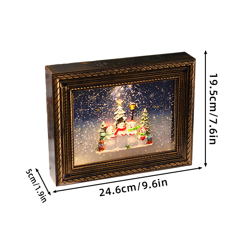 Χριστουγεννιάτικη Διακοσμητική Μουσική Κορνίζα Φωτιζόμενη με Εφέ Χιονιού 24.5 x 5 x 19.5cm Χριστουγεννιάτικη Διακοσμητική Μουσική Κορνίζα Φωτιζόμενη με Εφέ Χιονιού 24.5 x 5 x 19.5cm