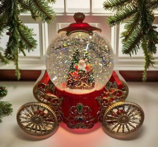 Χριστουγεννιάτικη Διακοσμητική Χιονόμπαλα Άμαξα με Άγιο Βασίλη 22.5 x 12.5 x 20cm Χριστουγεννιάτικη Διακοσμητική Χιονόμπαλα Άμαξα με Άγιο Βασίλη 22.5 x 12.5 x 20cm