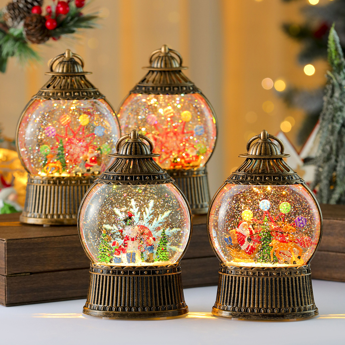 Χριστουγεννιάτικη Διακοσμητική Χιονόμπαλα - Φαναράκι με Ανεμόμυλο & Άγιο Βασίλη 21.5 x 14 x 8 cm Χριστουγεννιάτικη Διακοσμητική Χιονόμπαλα - Φαναράκι με Ανεμόμυλο & Άγιο Βασίλη 21.5 x 14 x 8 cm