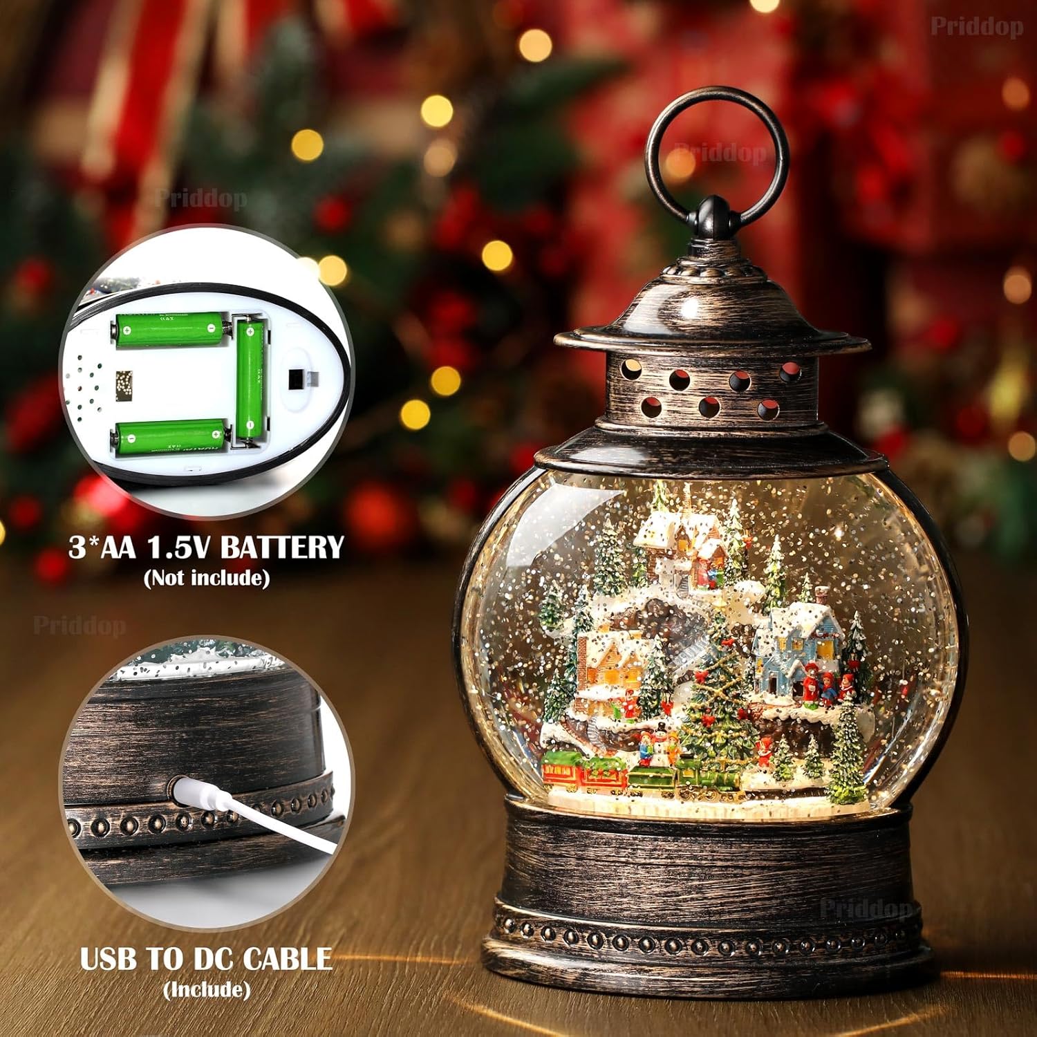 Χριστουγεννιάτικη Διακοσμητική Χιονόμπαλα με Φωτισμό - 12 x 8 x 21cm - Home Theory Χριστουγεννιάτικη Διακοσμητική Χιονόμπαλα με Φωτισμό - 12 x 8 x 21cm - Home Theory