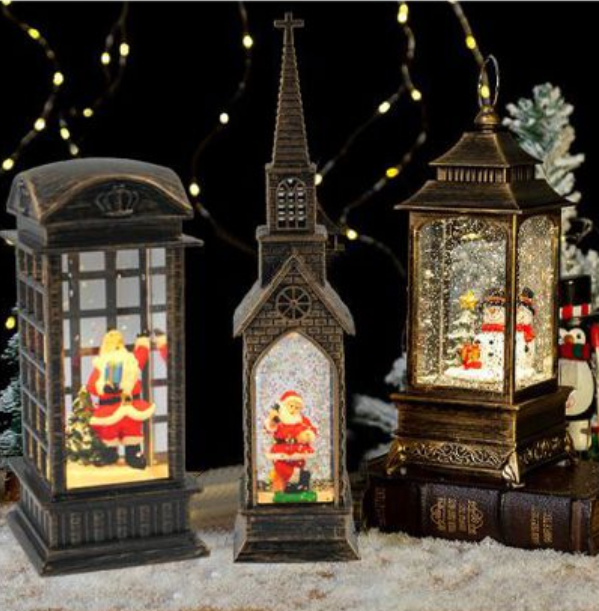 Χριστουγεννιάτικη Εκκλησία με Άγιο Βασίλη και LED Φωτισμό Χριστουγεννιάτικη Εκκλησία με Άγιο Βασίλη και LED Φωτισμό